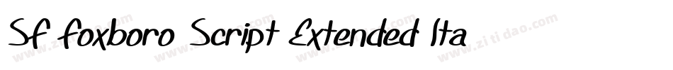 SF Foxboro Script Extended Italic字体转换